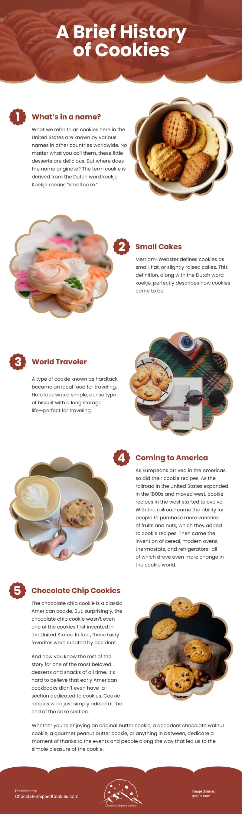 A Brief History of Cookies Infographic