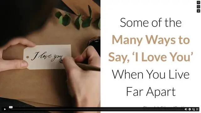 Some of the Many Ways to Say, ‘I Love You’ When You Live Far Apart