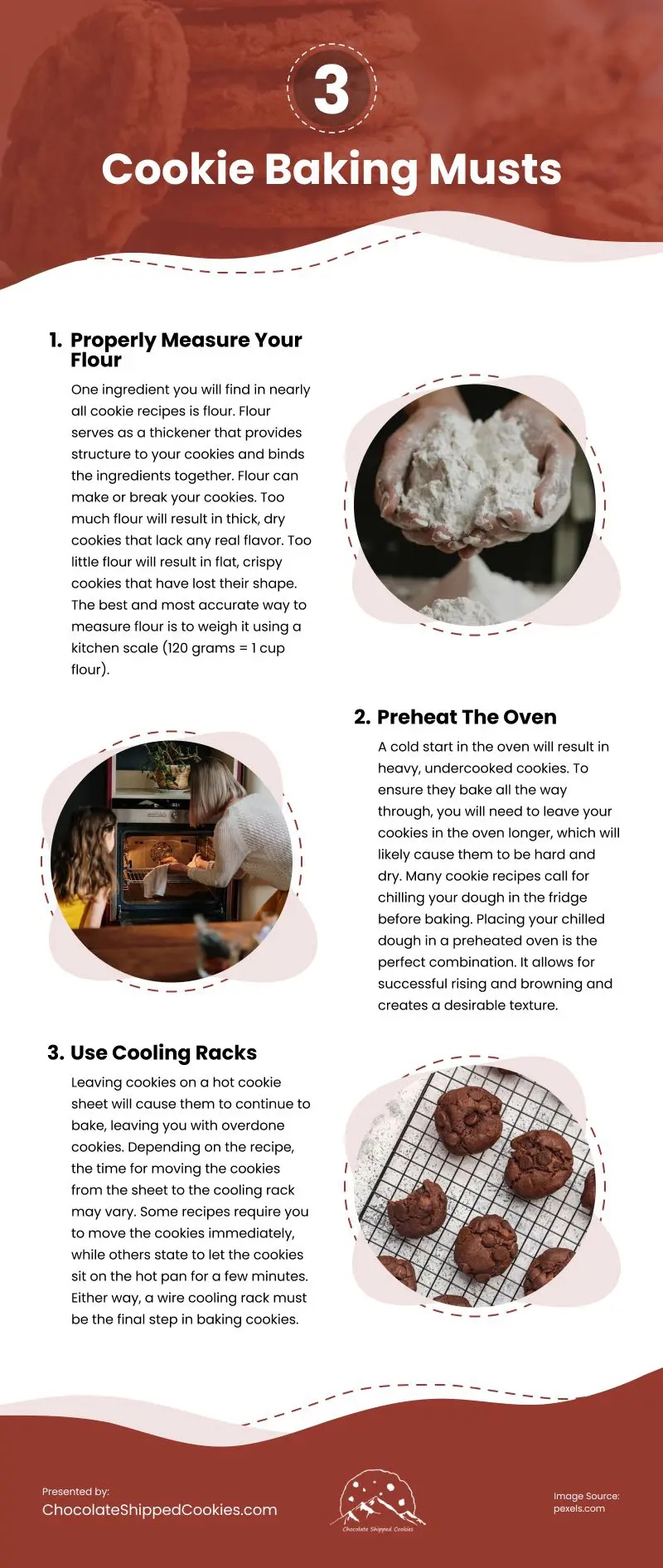 3 Cookie Baking Musts Infographic