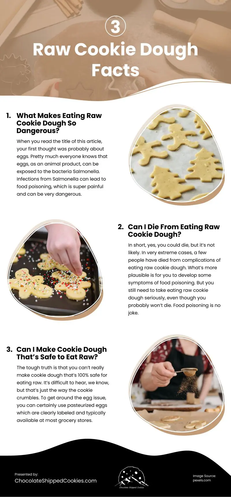 3 Raw Cookie Dough Facts Infographic