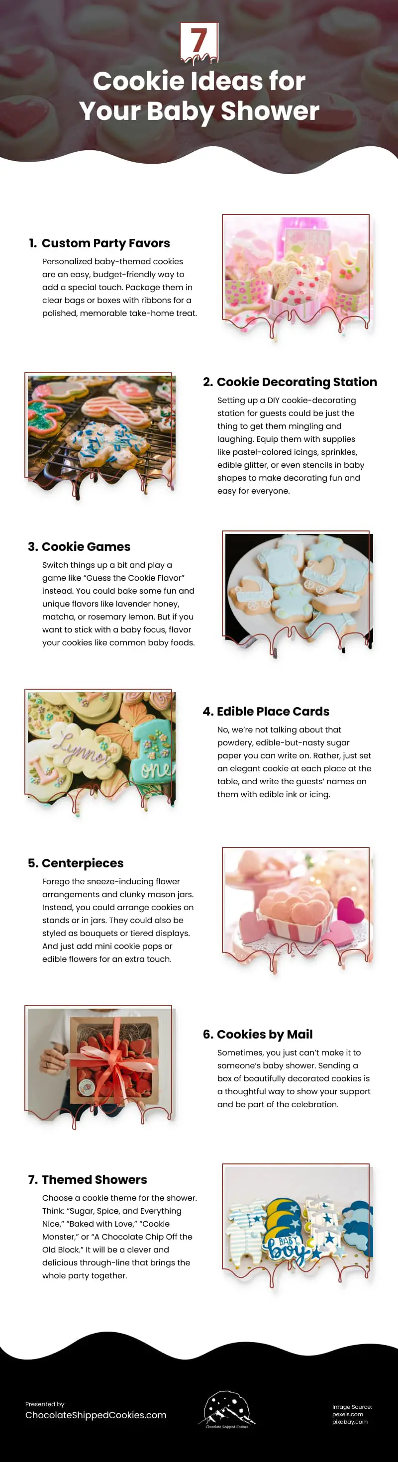 7 Cookie Ideas for Your Baby Shower Infographic