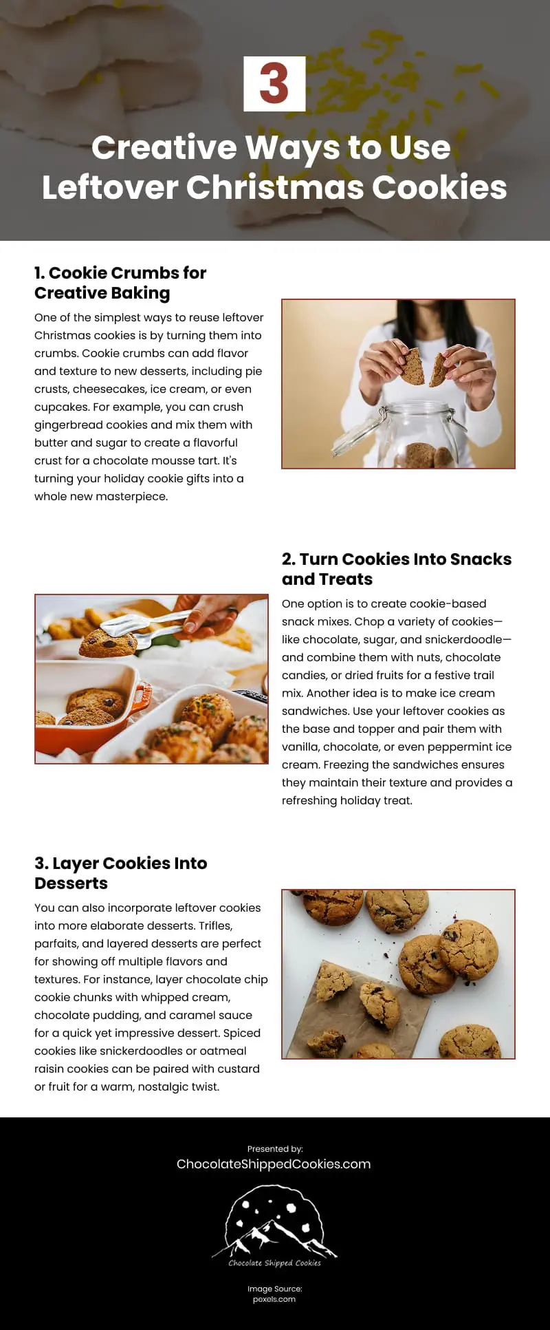 3 Creative Ways to Use Leftover Christmas Cookies Infographic