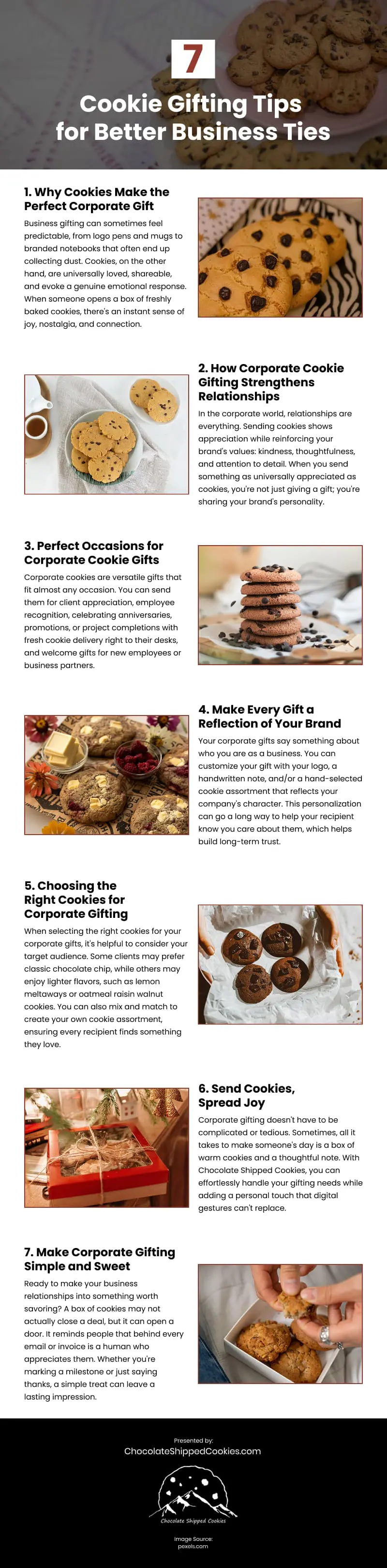7 Cookie Gifting Tips for Better Business Ties Infographic