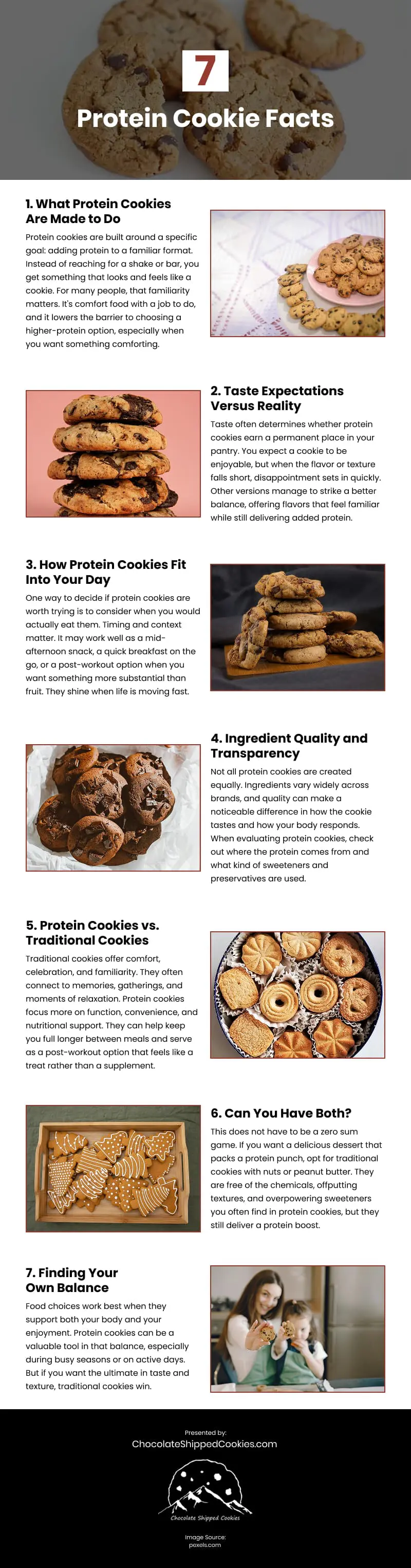 7 Protein Cookie Facts Infographic