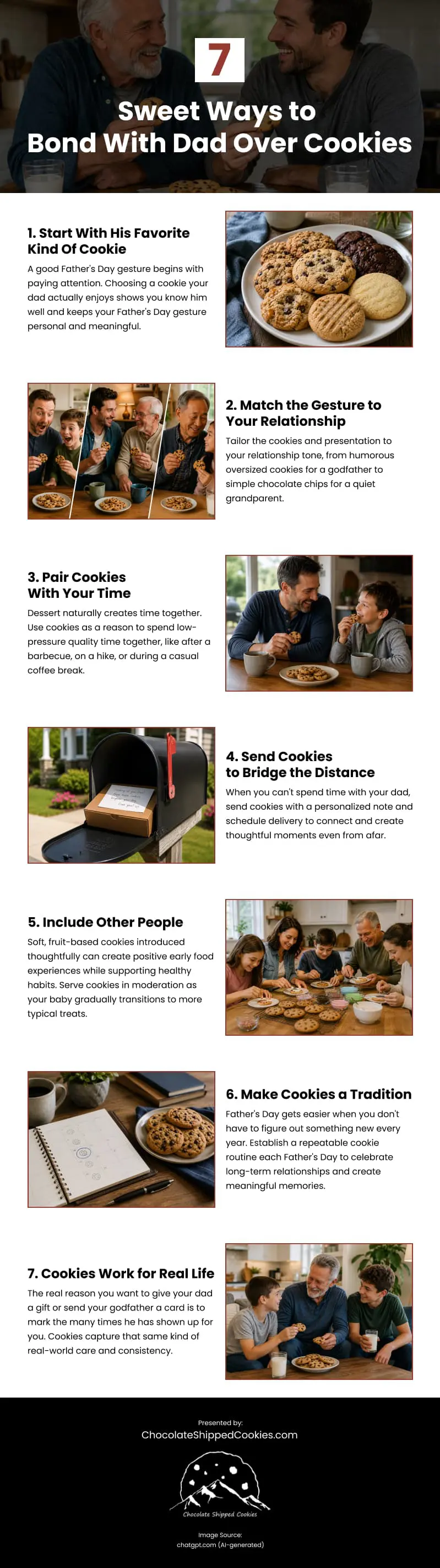 7 Sweet Ways to Bond With Dad Over Cookies Infographic 7 Sweet Ways to Bond With Dad Over Cookies Infographic