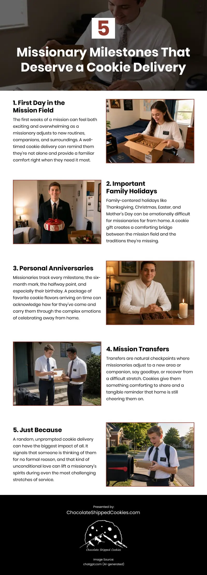5 Missionary Milestones That Deserve a Cookie Delivery Infographic 5 Missionary Milestones That Deserve a Cookie Delivery Infographic