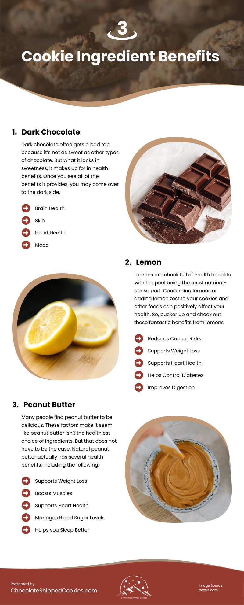 3 Cookie Ingredient Benefits Infographic
