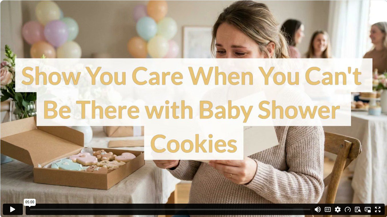 Show You Care When You Can't Be There with Baby Shower Cookies