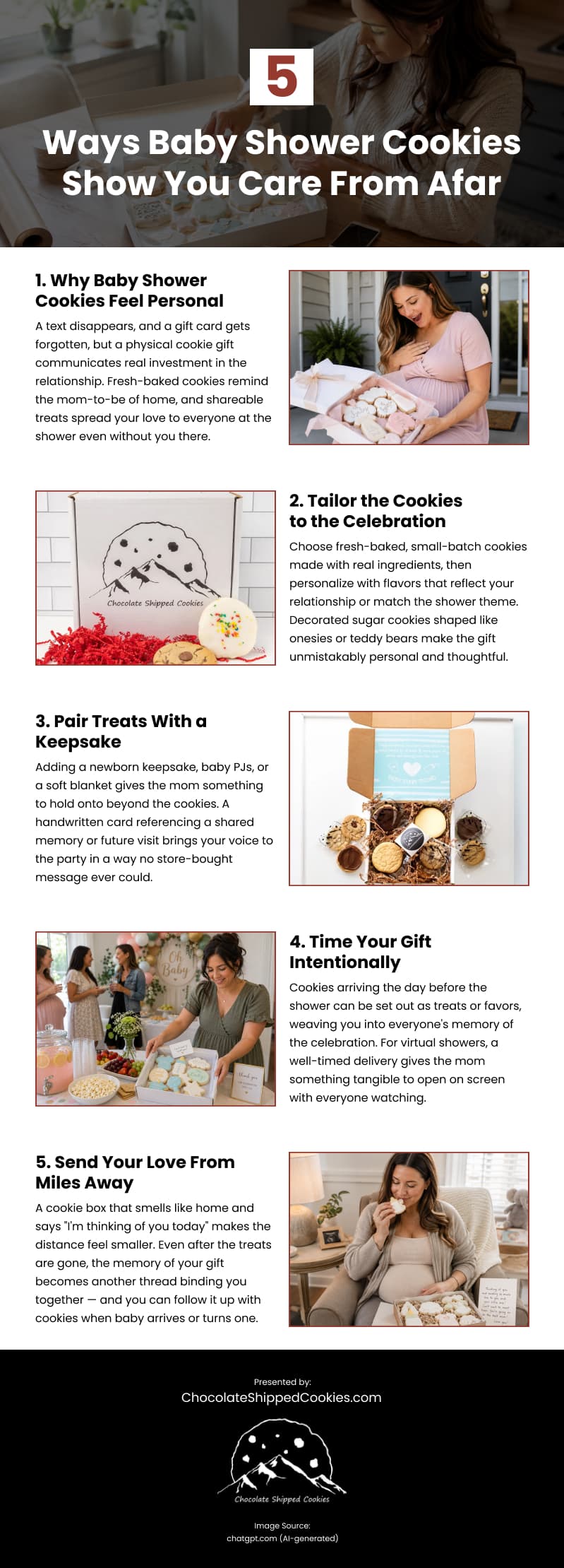 5 Ways Baby Shower Cookies Show You Care From Afar Infographic 5 Ways Baby Shower Cookies Show You Care From Afar Infographic